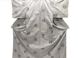 大特価品　寺塔に花模様織り出し本場泥大島紬着物(9マルキ)